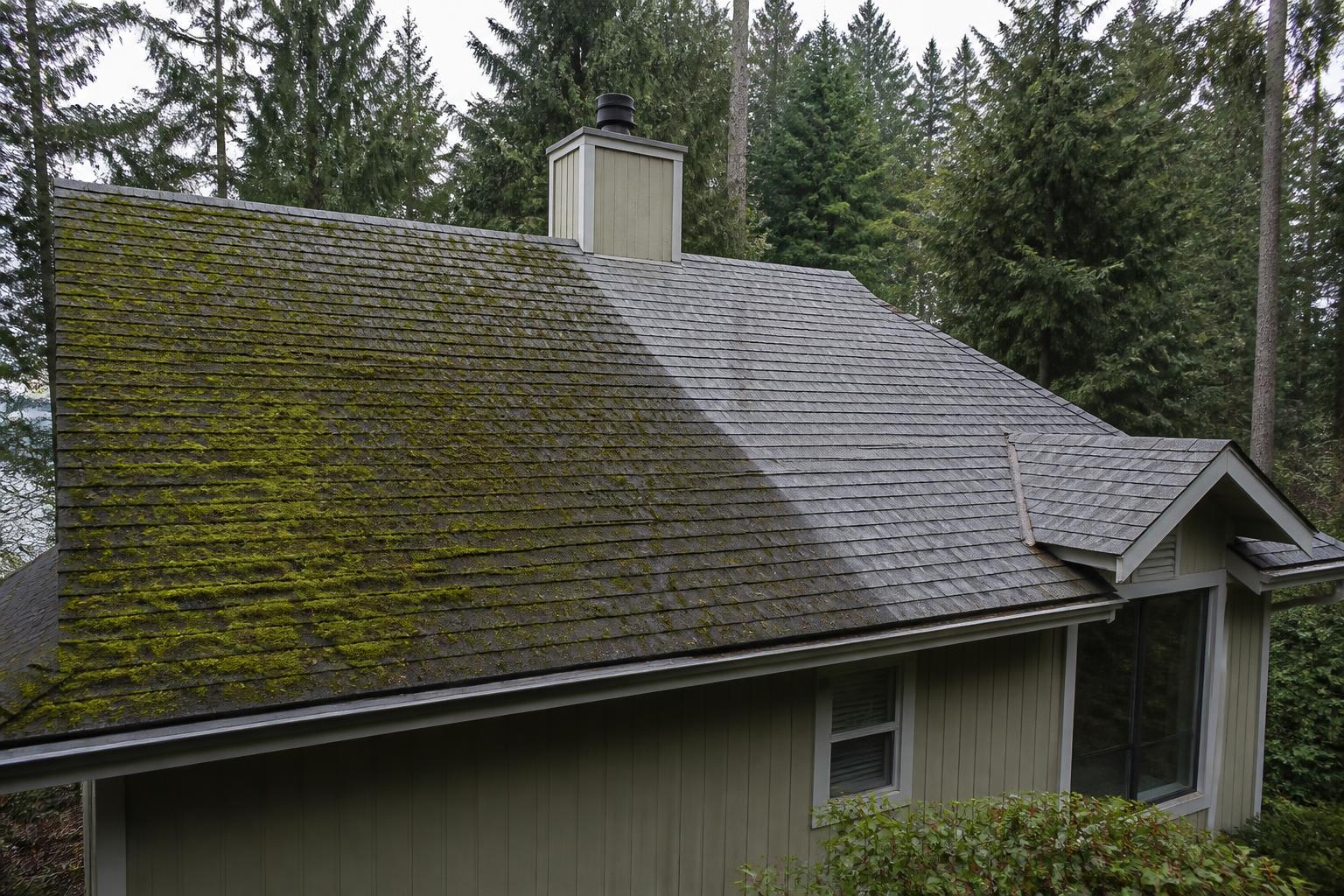 Moss removal & re-roof — Royston
